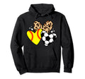 Soccer Softball Heart Funny Soccer Hoodie - Fun Novelty Design Men Women