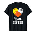 Ball Sister Heart Softball Soccer T-Shirt - Trendy Graphic Men Women