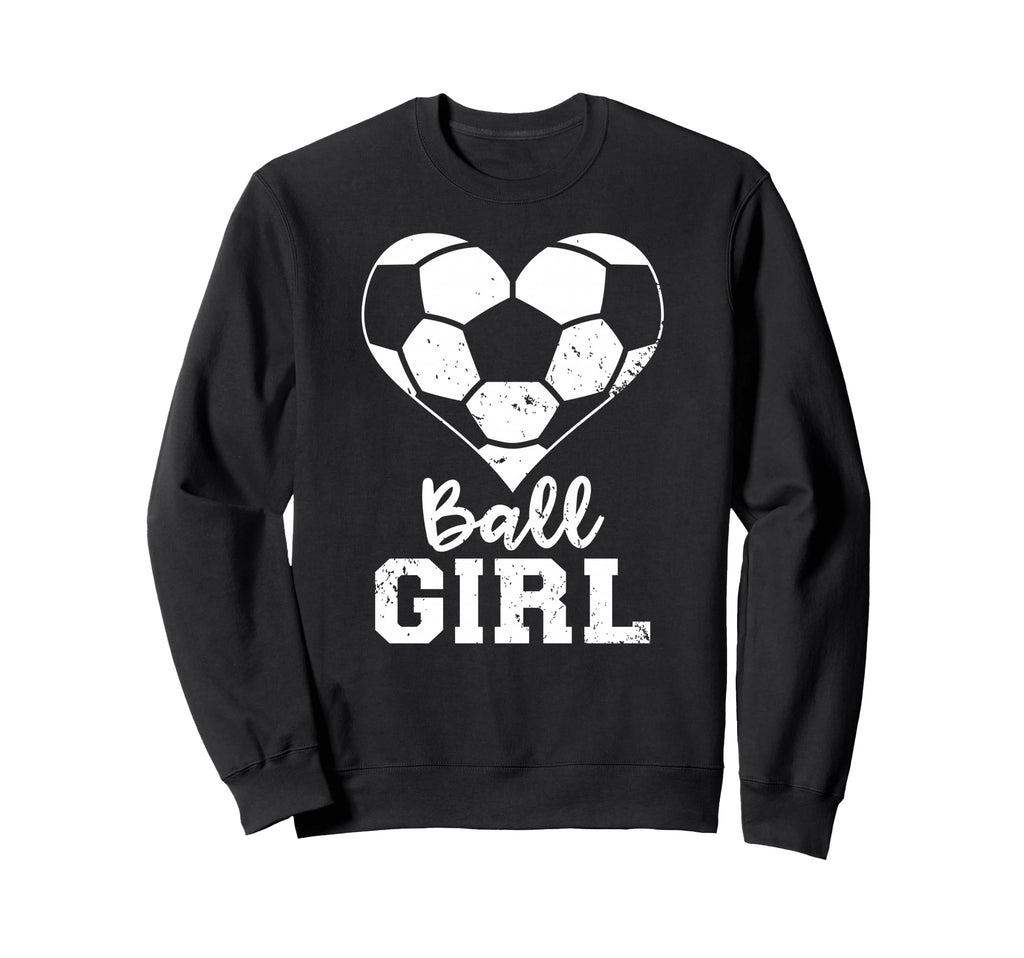 Ball Heart Funny Soccer Gameday Sweatshirt - Graphic Print Men Women
