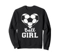 Ball Heart Funny Soccer Gameday Sweatshirt - Graphic Print Men Women