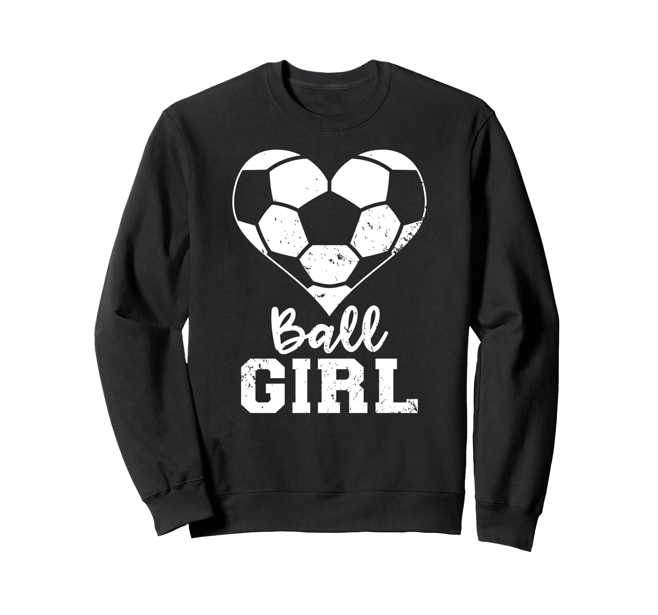 Ball Heart Funny Soccer Gameday Sweatshirt - Graphic Print Men Women