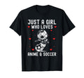 Just Who Loves Anime And Soccer T-Shirt - Streetwear Style Men Women