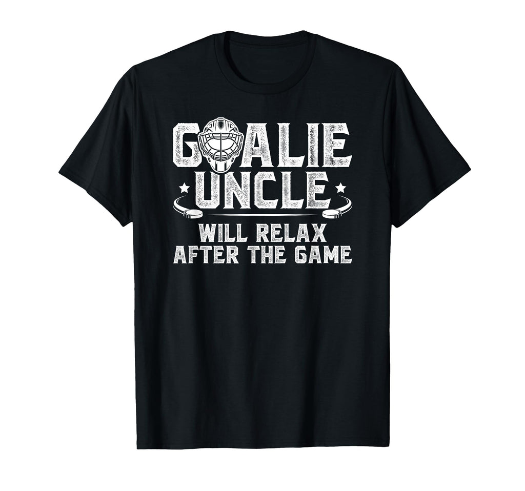 Funny Hockey Goalie Uncle Ice Hockey T-Shirt - Casual Everyday Wear Unisex