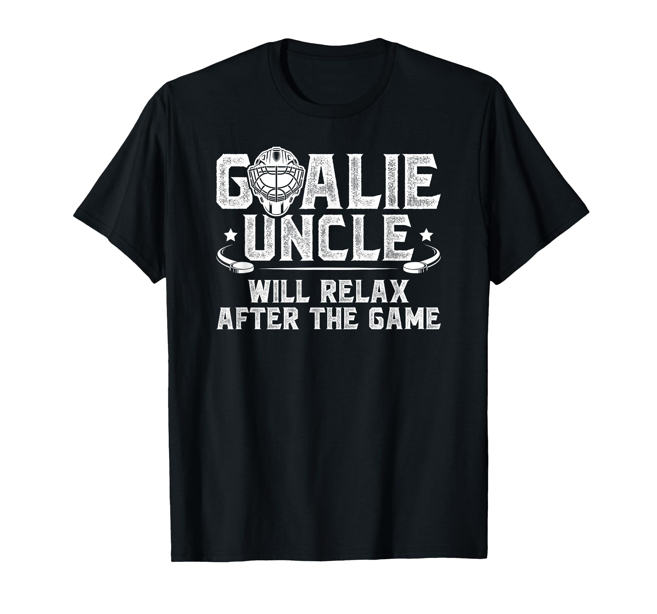 Funny Hockey Goalie Uncle Ice Hockey T-Shirt - Casual Everyday Wear Unisex