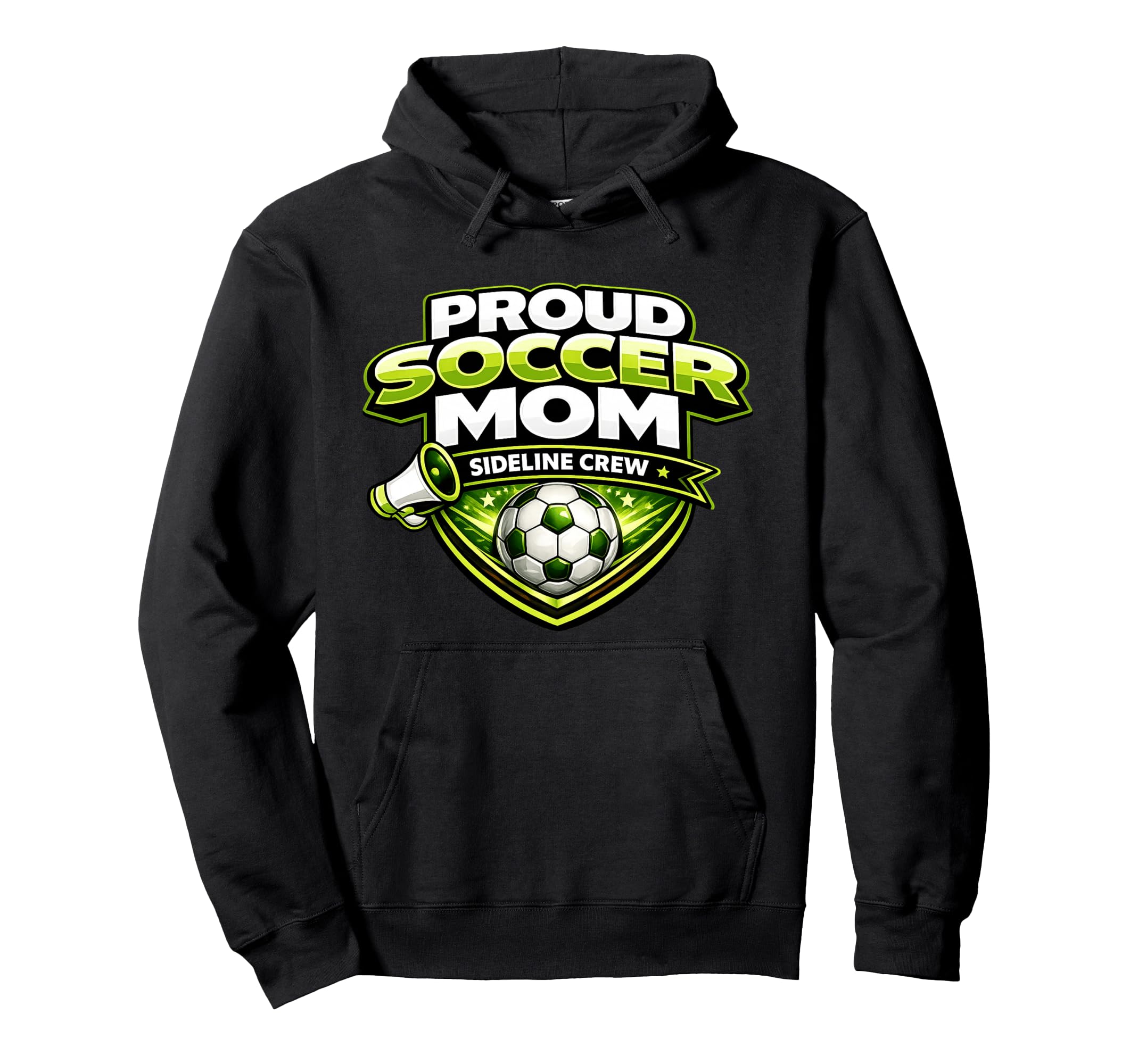 Soccer Mom Funny Sideline Crew Proud Hoodie - Novelty Apparel for Adults