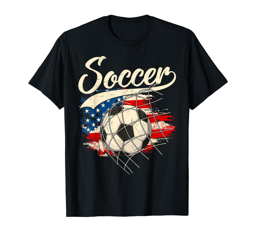 Soccer Independence Day 4Th July T-Shirt - Novelty Apparel for Adults