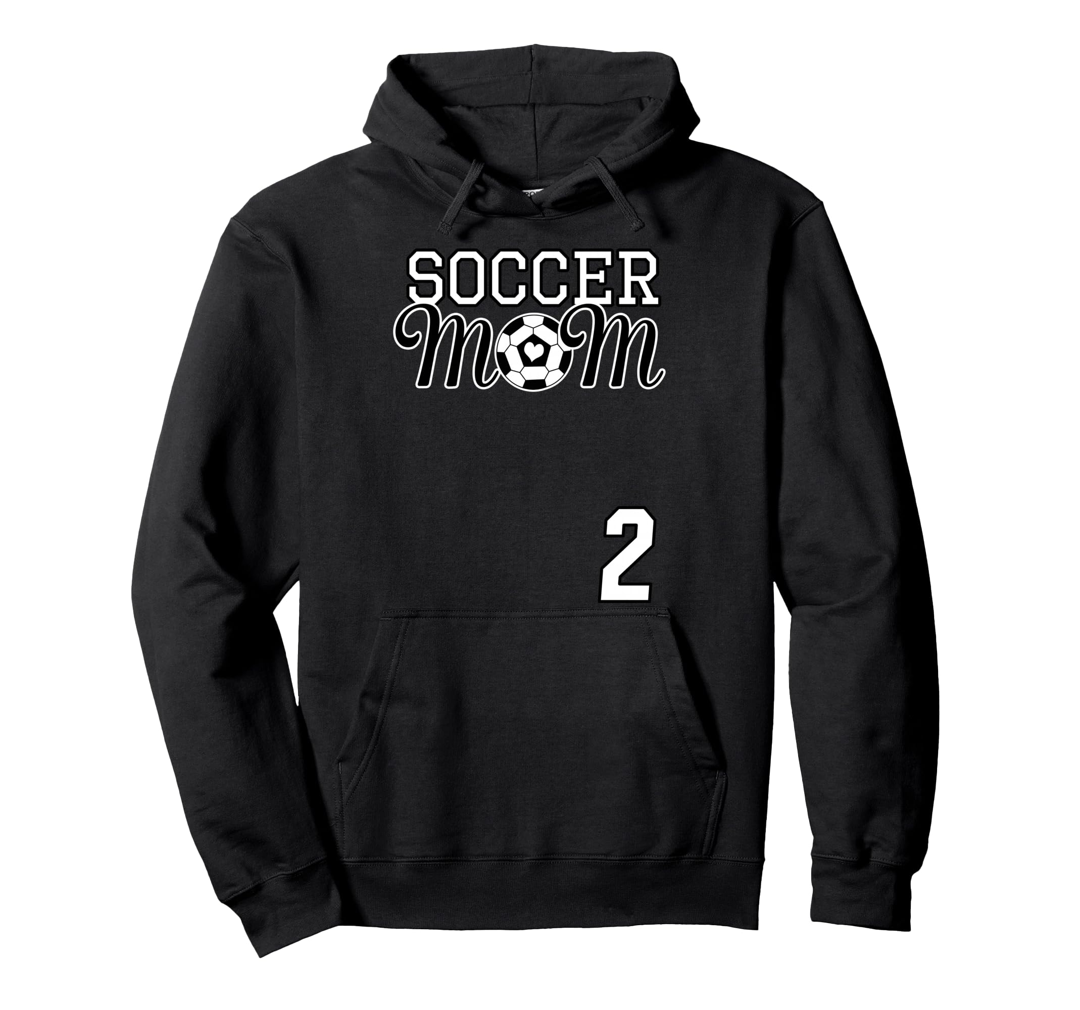 Number 2 Soccer Mom Mothers Day 20 Hoodie - Trendy Graphic for Adults