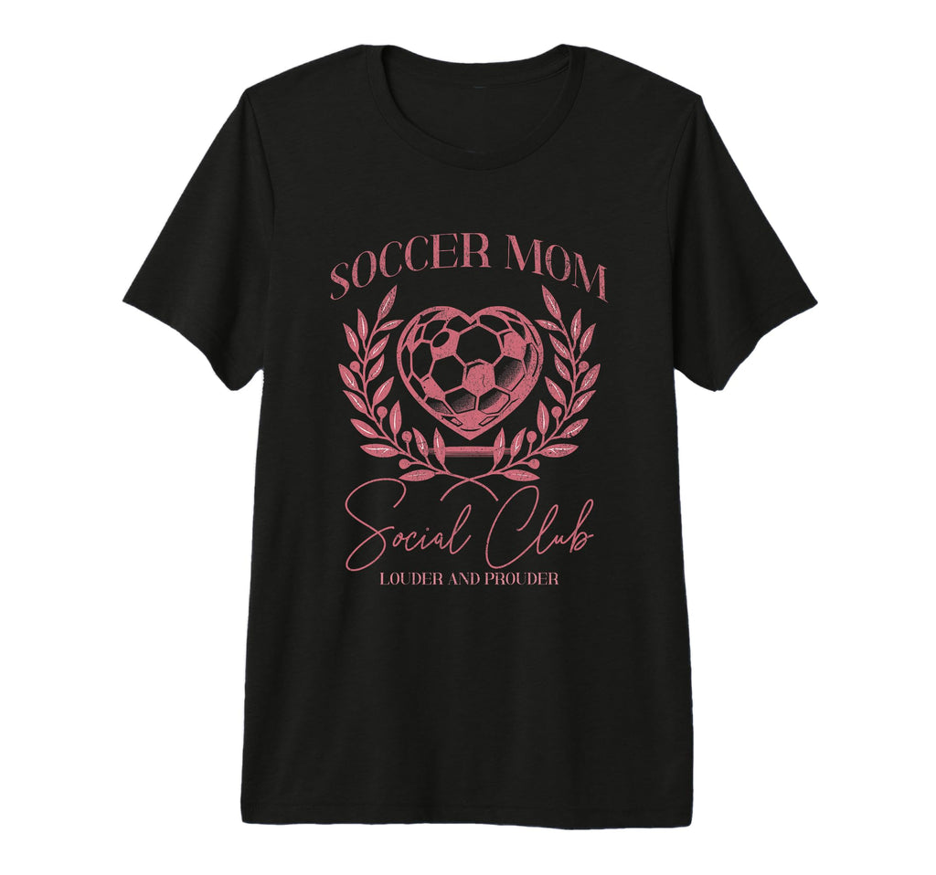 Soccer Mom Social Club Heart Sideline T-Shirt - Minimalist Print Men Women