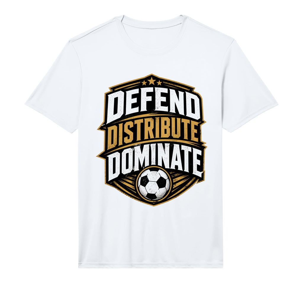 Football Collection Soccer Defend T-Shirt - Minimalist Print for Adults
