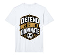Football Collection Soccer Defend T-Shirt - Minimalist Print for Adults