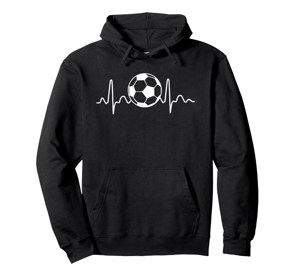 Football Heartbeat Soccer Pulse Hoodie - Casual Everyday Wear Unisex