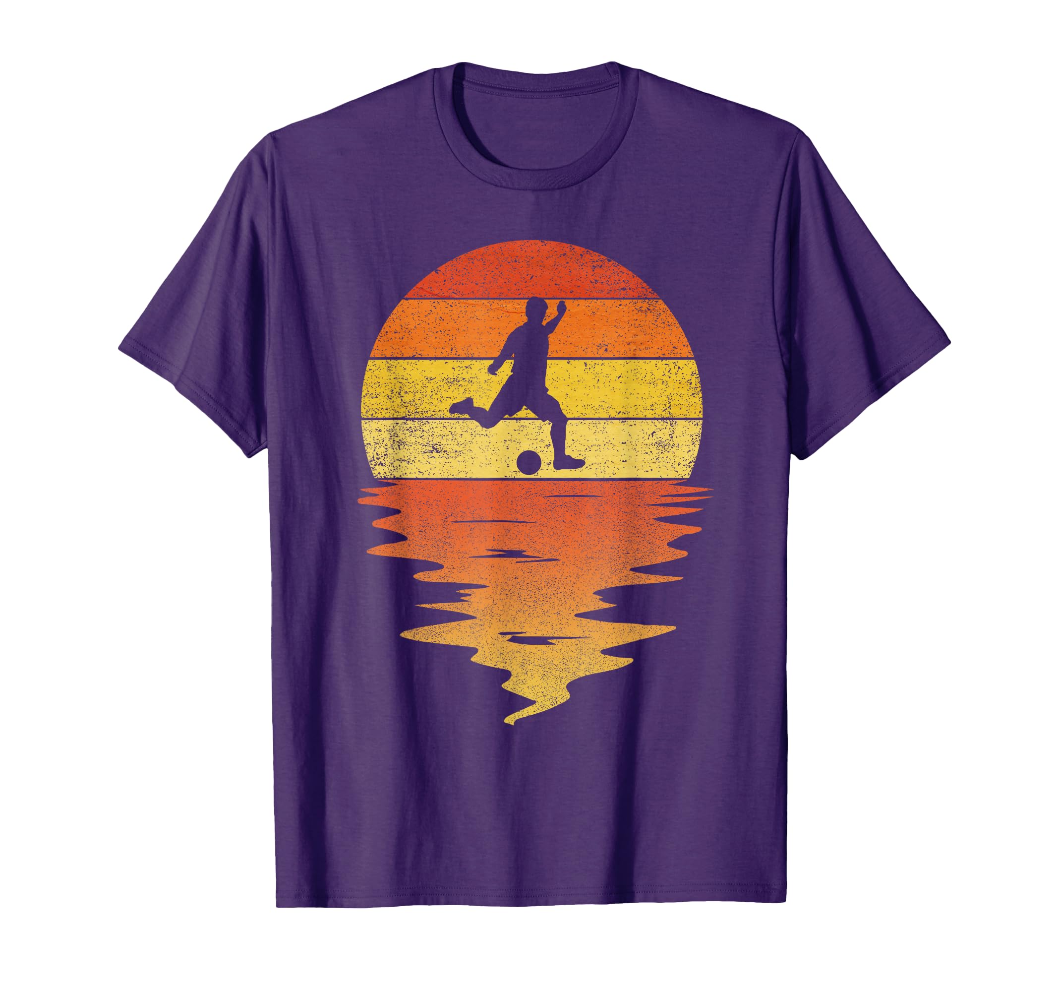 Soccer Football Sunset 70S Soccer T-Shirt - Aesthetic Graphic Unisex