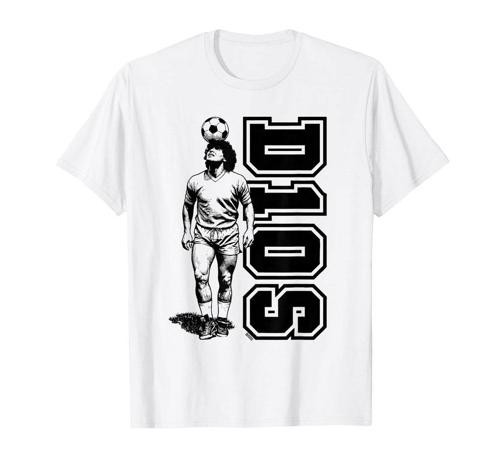 Diego Maradona Headball D10S Dios Soccer T-Shirt - Unique Graphic Unisex