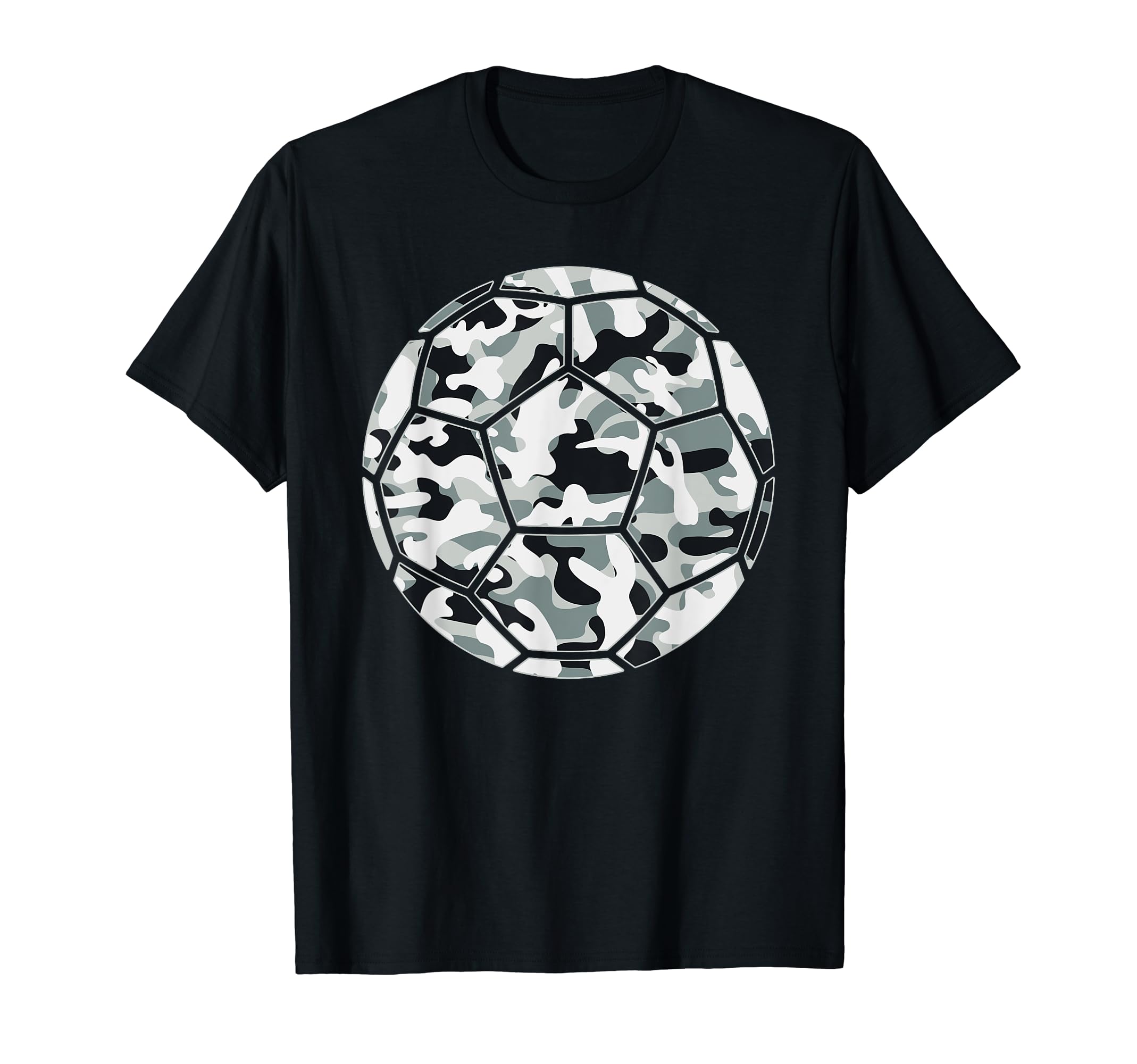 Soccer Player Camo Soccer Lover T-Shirt - Casual Everyday Wear for Adults