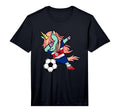 Dabbing Unicorn Costa Rica Soccer Fans T-Shirt - Fun Novelty Design Unisex