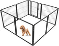 FXW Homeplus Unleashed Indoor Dog Playpen - Stress-Free and Safe Play, Heavy Duty 24 Inch 4 Acrylic Panels + 4 Wire Panels Dog Pen for Puppy and Small Dogs, Black│Patented