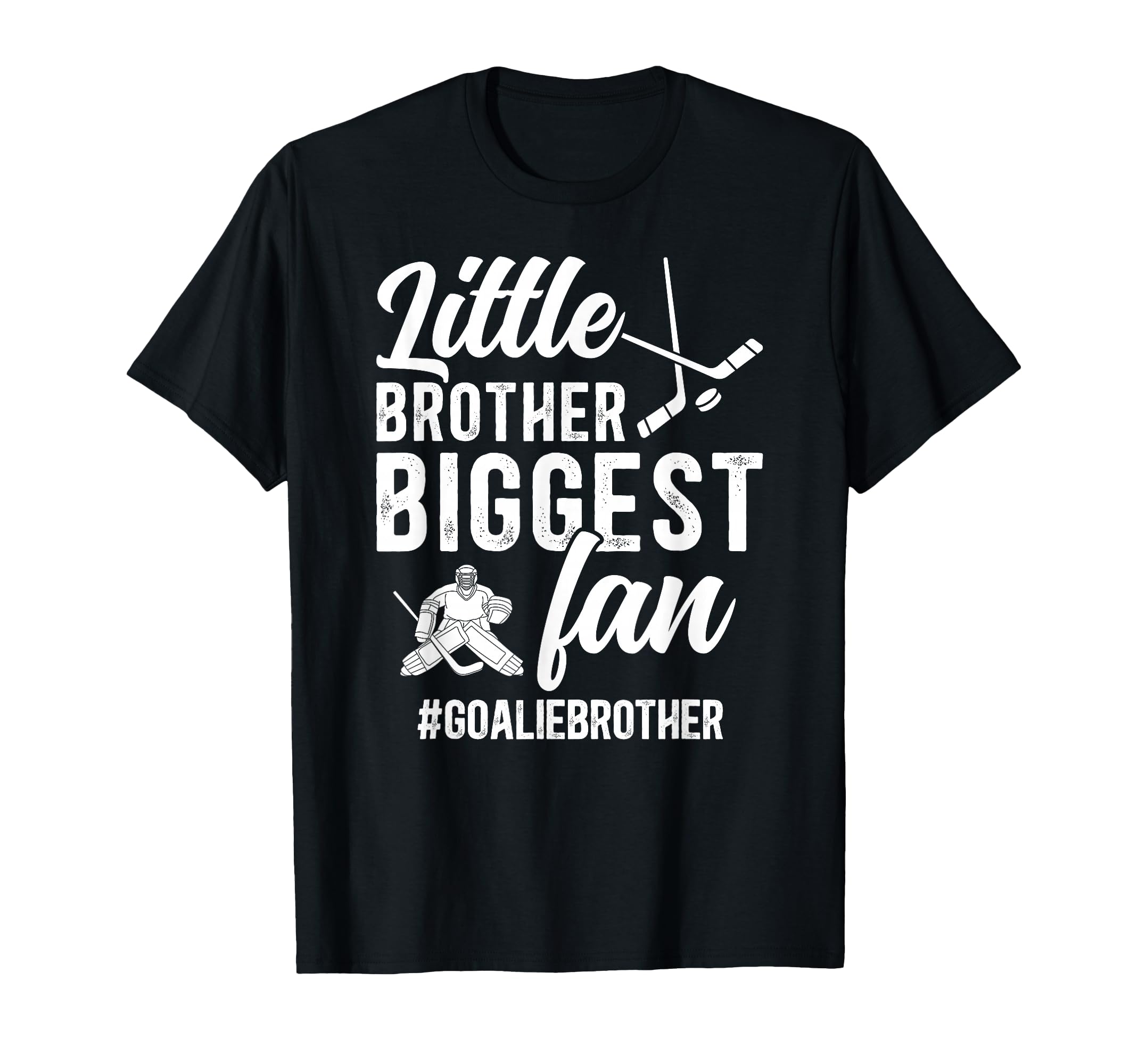 Little Brother Hockey Goalie Brother Hockey T-Shirt - Graphic Print Unisex