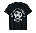 Appomattox County Soccer Distressed 90S T-Shirt - Fun Novelty Design Unisex