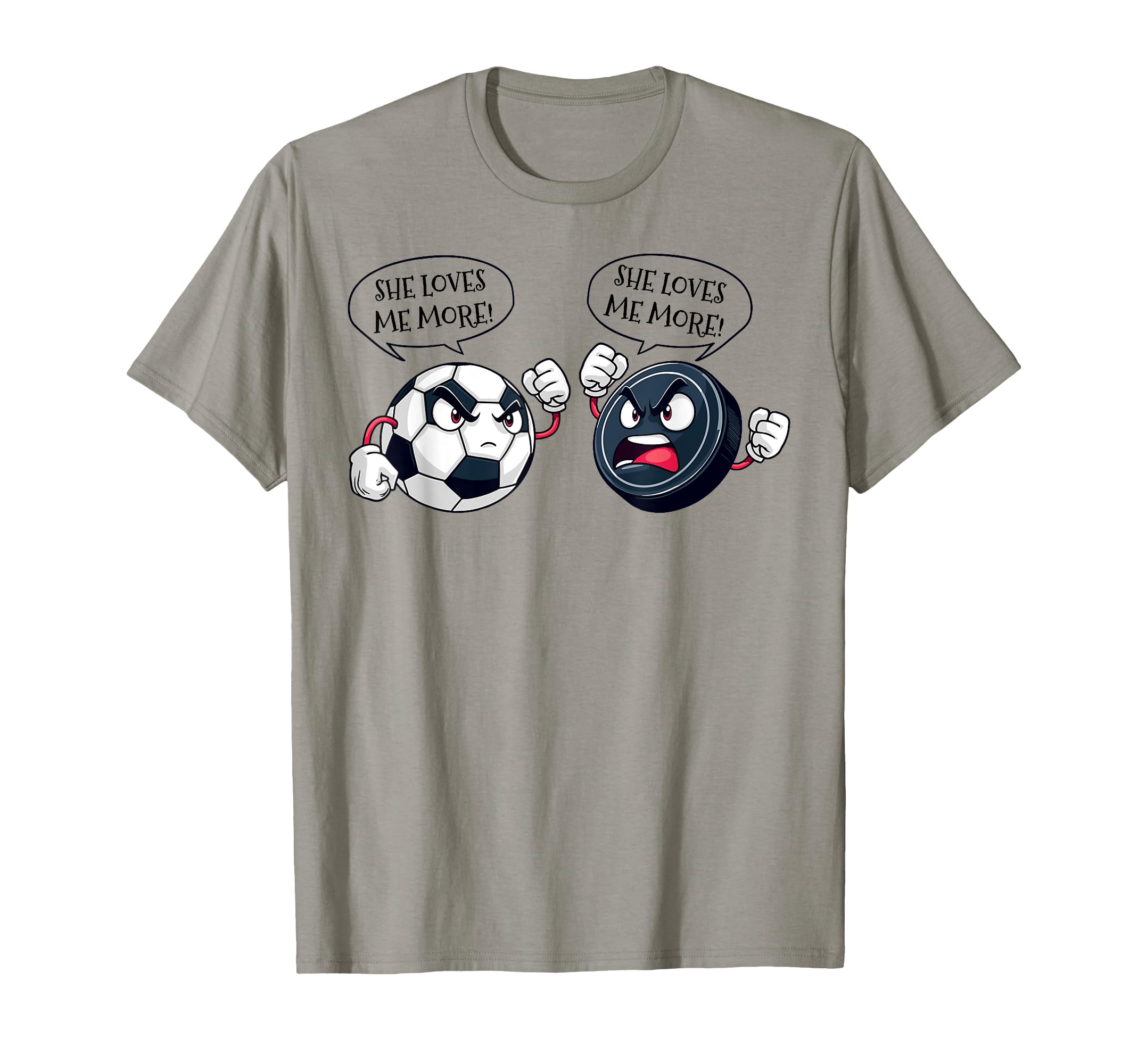 She Loves Me More Soccer Hockey T-Shirt - Streetwear Style for Adults