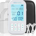 TENS Unit Muscle Stimulator, 3-in-1 EMS Massager Machine, Masajeador Muscular Electrico with 60 Modes, for Gradual Shoulder, Sciatica, Muscle Relaxation,Relieve Back Pain, with 12 TENS Pads