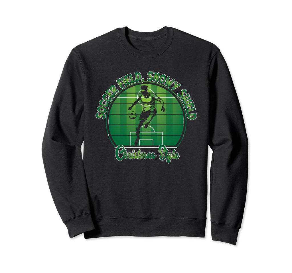 Holiday Sports Soccer Santa Goalkeeper Sweatshirt - Unique Graphic Unisex