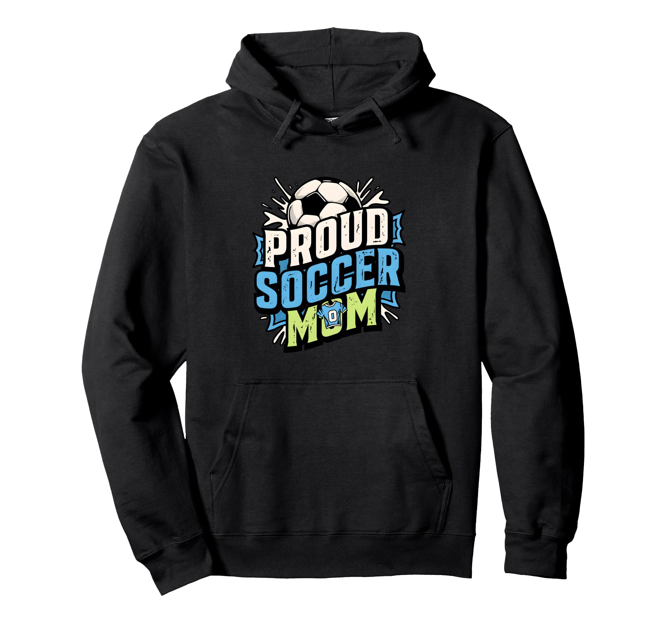 Proud Soccer Mom Family Fan Soccer Mom Hoodie - Unique Graphic Men Women