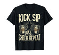 Kick Sip Repeat Soccer Coffee T-Shirt - Casual Everyday Wear Men Women