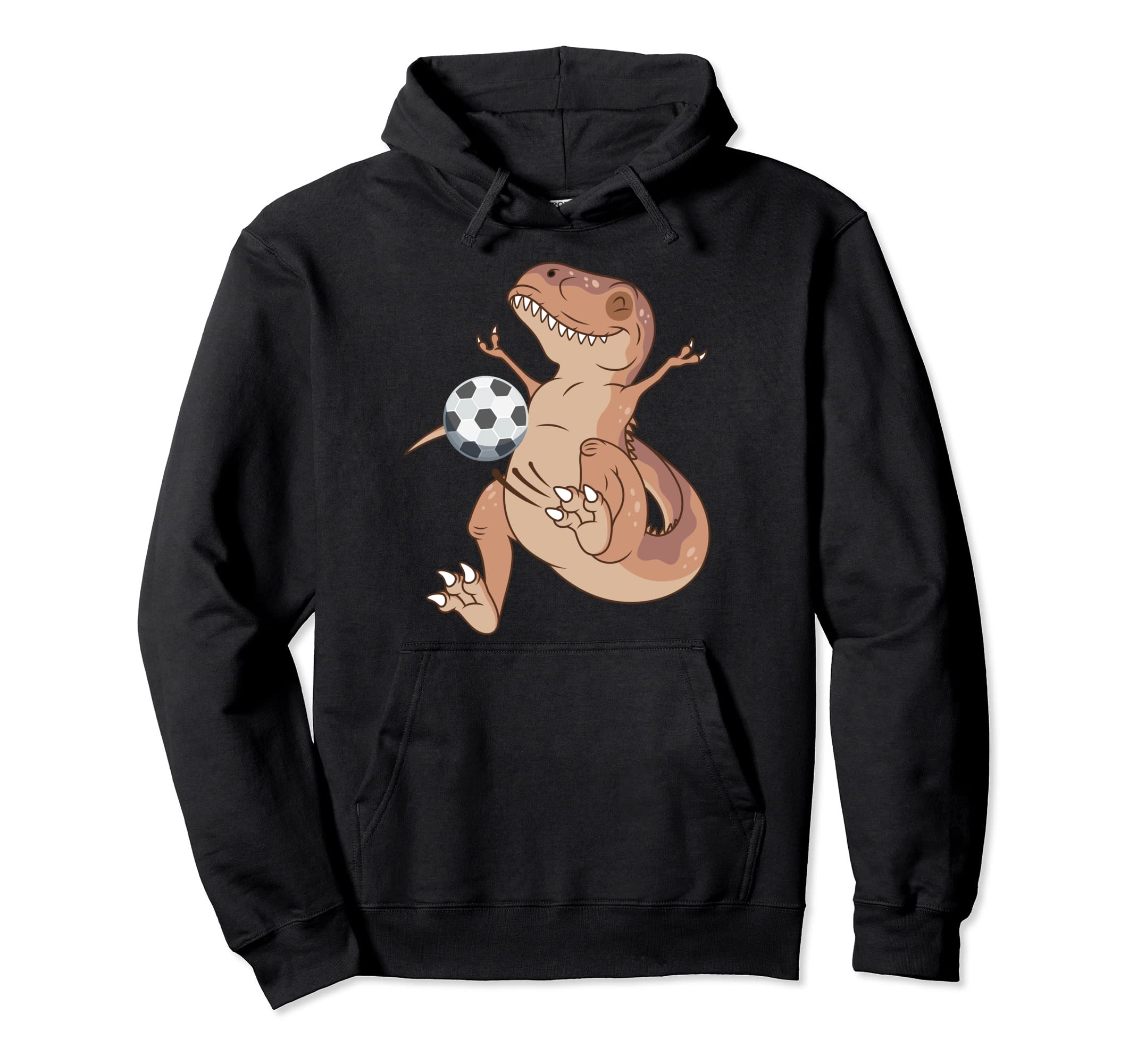 T Rex Soccer Player Gift Dinosaur Football Hoodie - Novelty Apparel Unisex