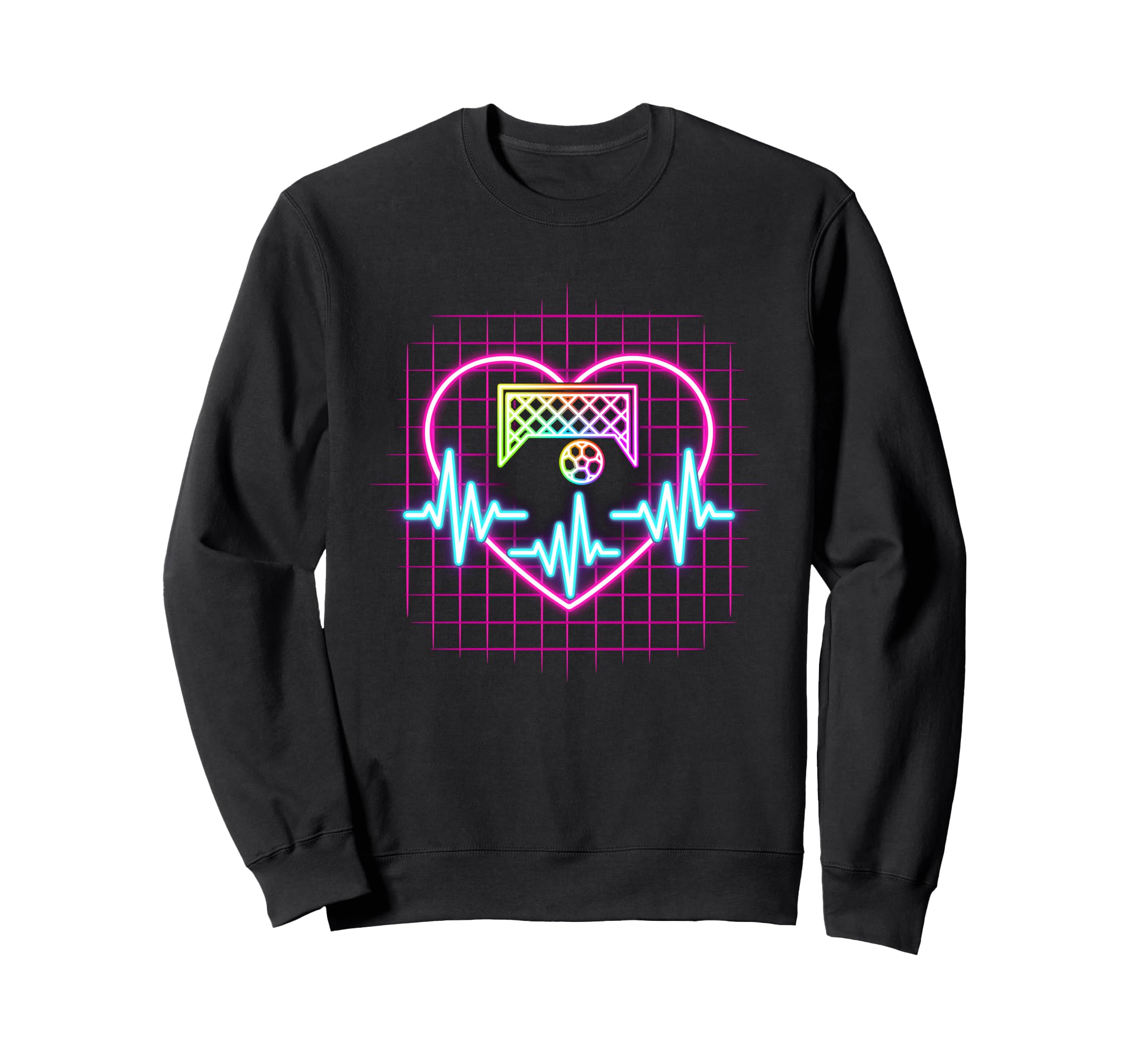 Soccer Heartbeat Football Sweatshirt - Casual Everyday Wear for Adults