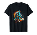 Soccer Player Lightning Sport Player T-Shirt - Unique Graphic Unisex