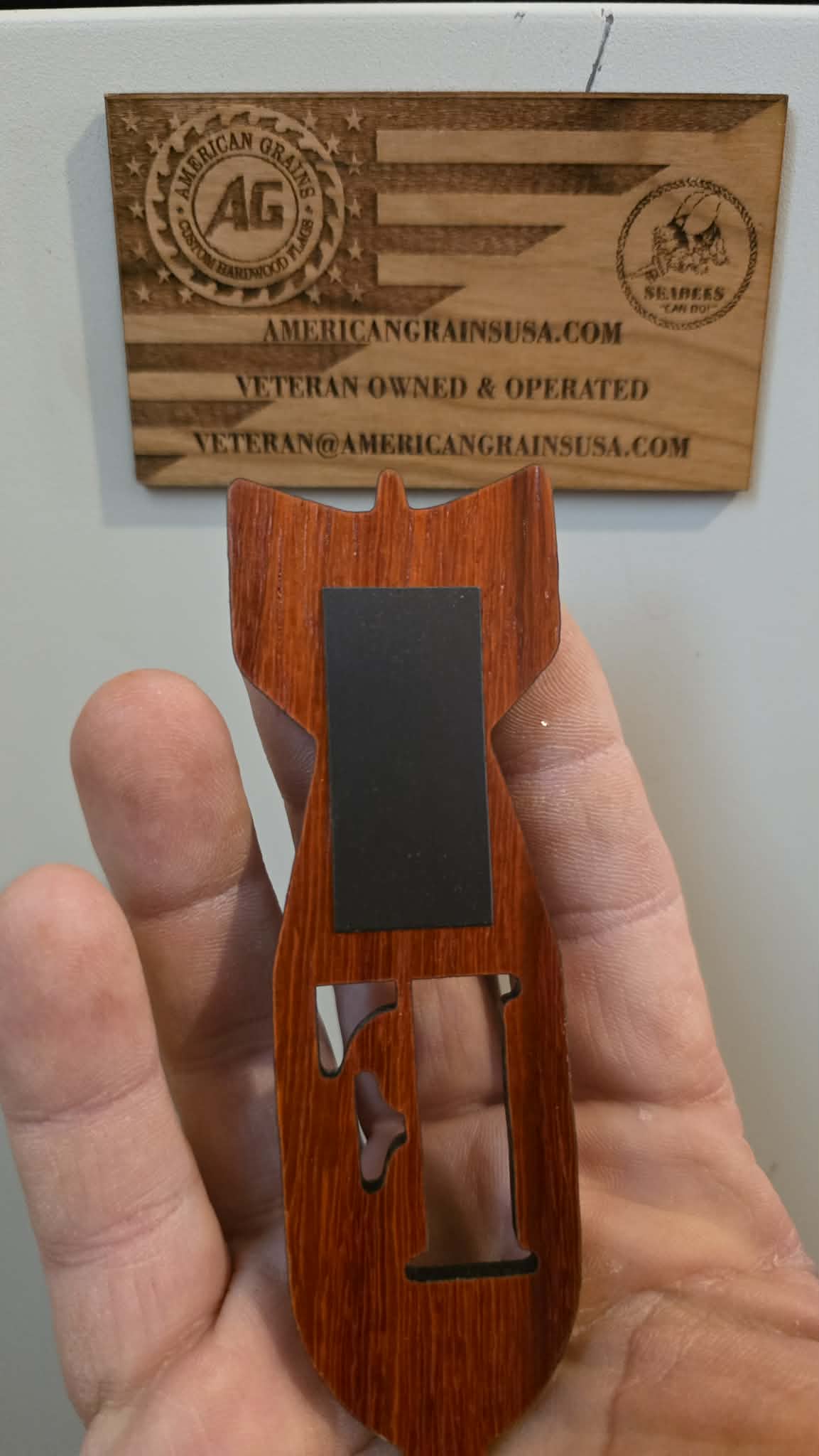 F-Bomb Magnet – Handcrafted Hardwood Bottle Opener Magnet – Made by U.S. Veterans