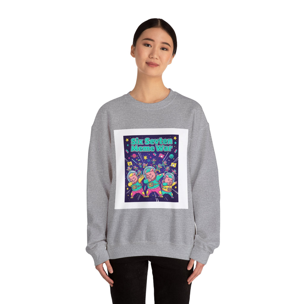 Meme War: Six vs. Seven Crewneck Sweatshirt
