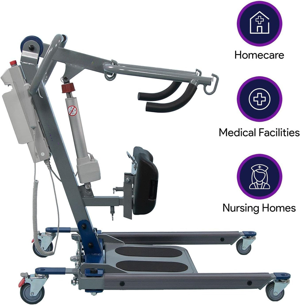 Sit to Stand Lift - Bariatric Full Body Patient Transfer Lifter for Home Use and Facilities - Long Lasting Battery