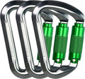 SEPEAK UIAA 30kN Climbing Carabiner Clips, Professional Heavy Duty Twist Locking Carabiners for Climbing,Mountaineering, Rappelling, Camping, Hiking, Swings, Large D Ring Hooks