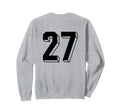 Number 27 Backside 80S 90S Team Sweatshirt - Custom Art Print for Adults