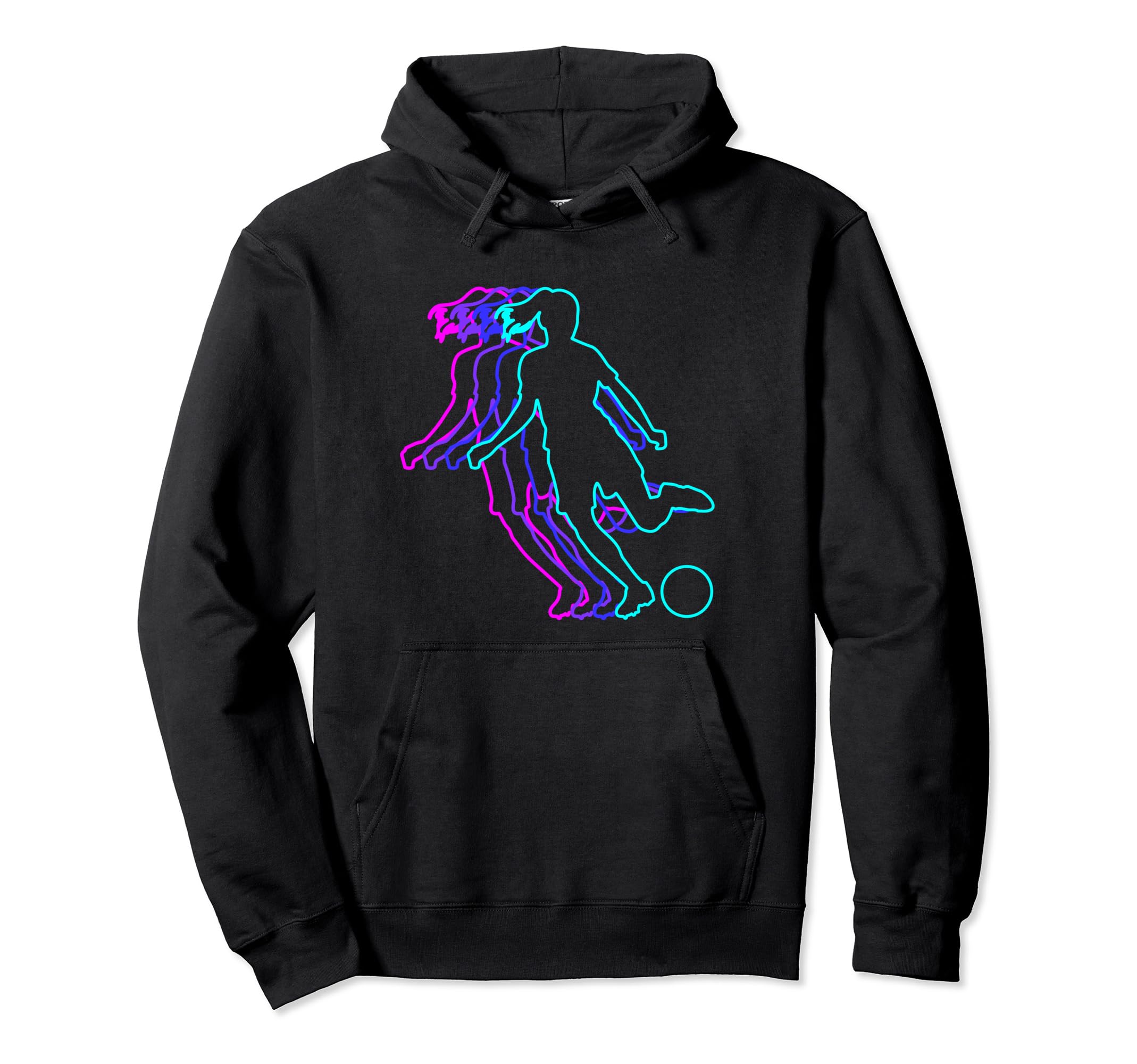 Soccer Player Hoodie - Minimalist Print for Adults