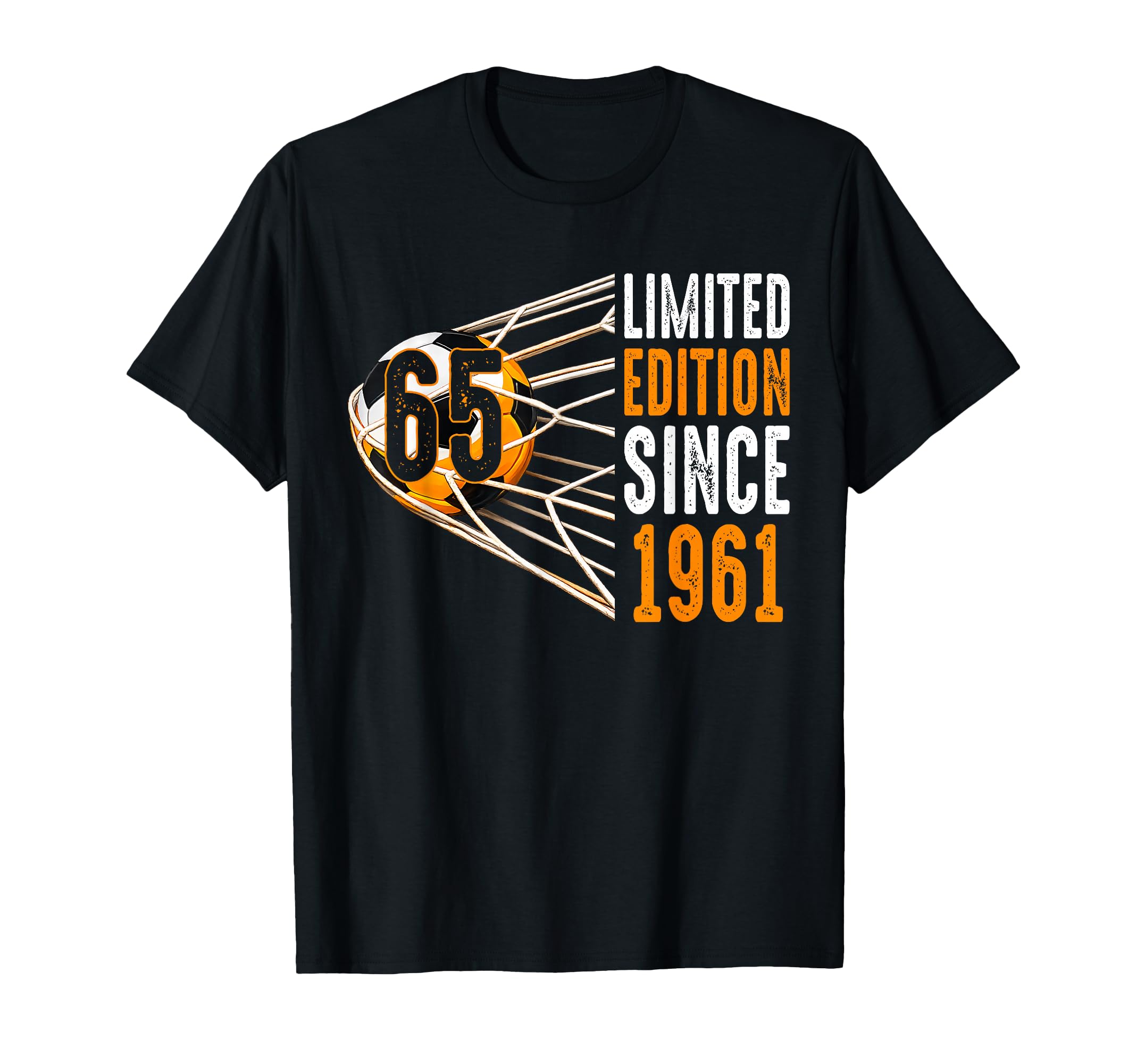Soccer 65 Years Old Since 1961 T-Shirt - Casual Everyday Wear for Adults