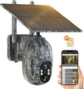VOOPEAK Cellular Trail Camera, 2.5K Trail Cameras with Color Night Vision, Built-in SIM Card Live Streaming Pan 355° Tilt 90° Game Camera Solar Powered Motion Activated No WiFi Needed