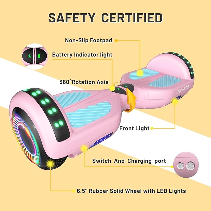 Scooter, Bluetooth & Corlorful LED Lights, Gifts for Kids & Adults & Girls & Boys, for All Ages