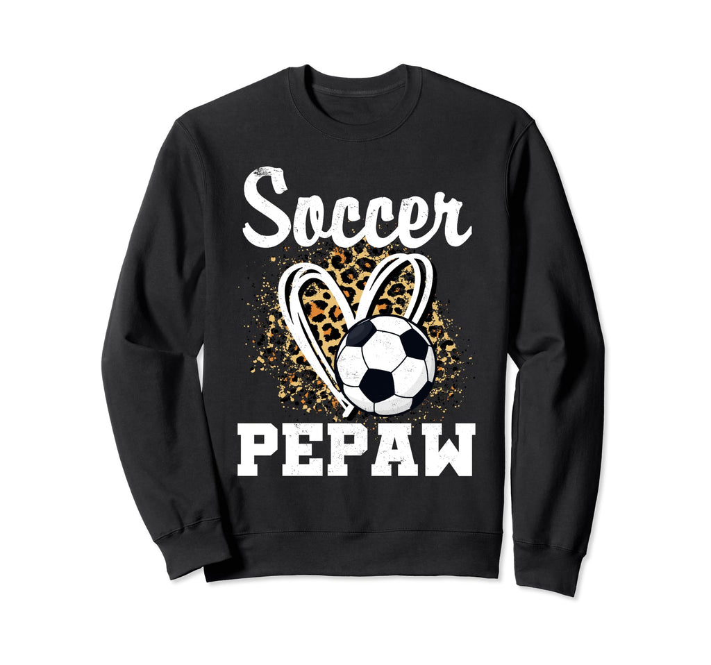 Soccer Pepaw Leopard Heart Matching Sweatshirt - Streetwear Style Unisex