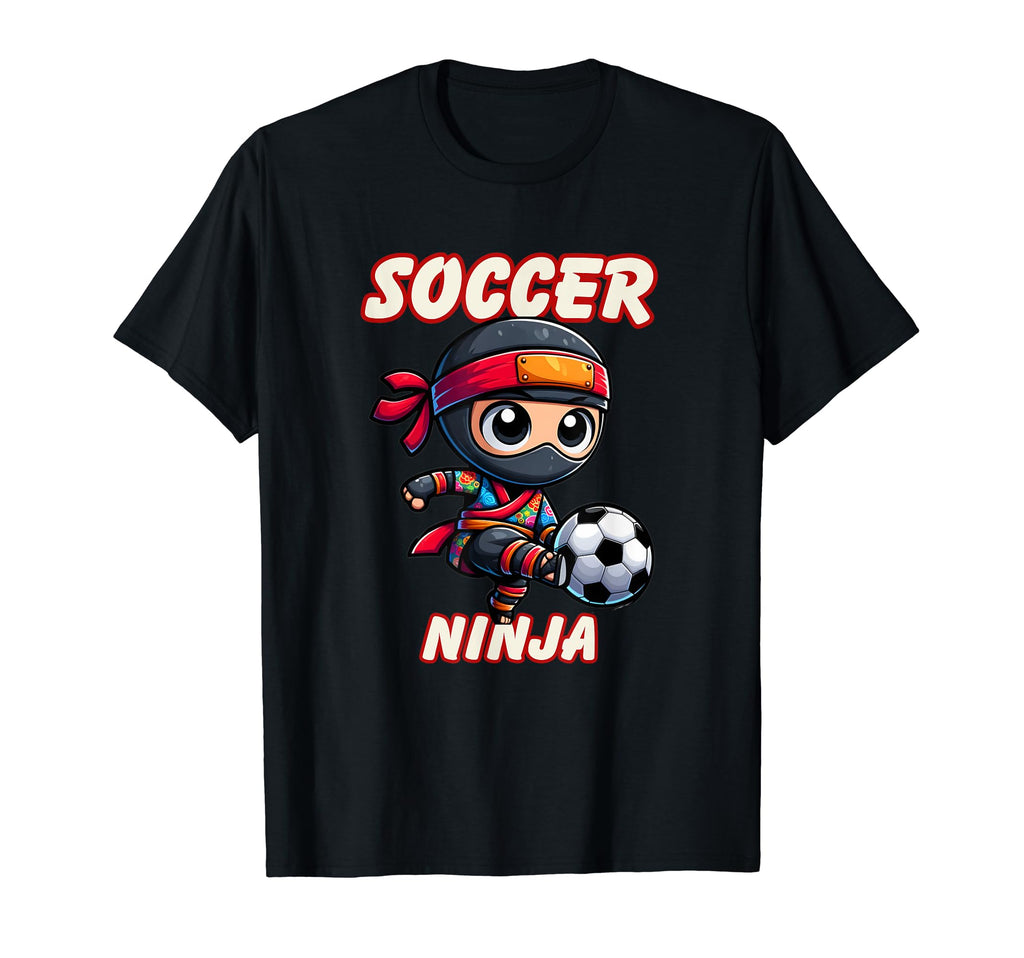 Funny Soccer Ninja Player T-Shirt - Casual Everyday Wear Men Women