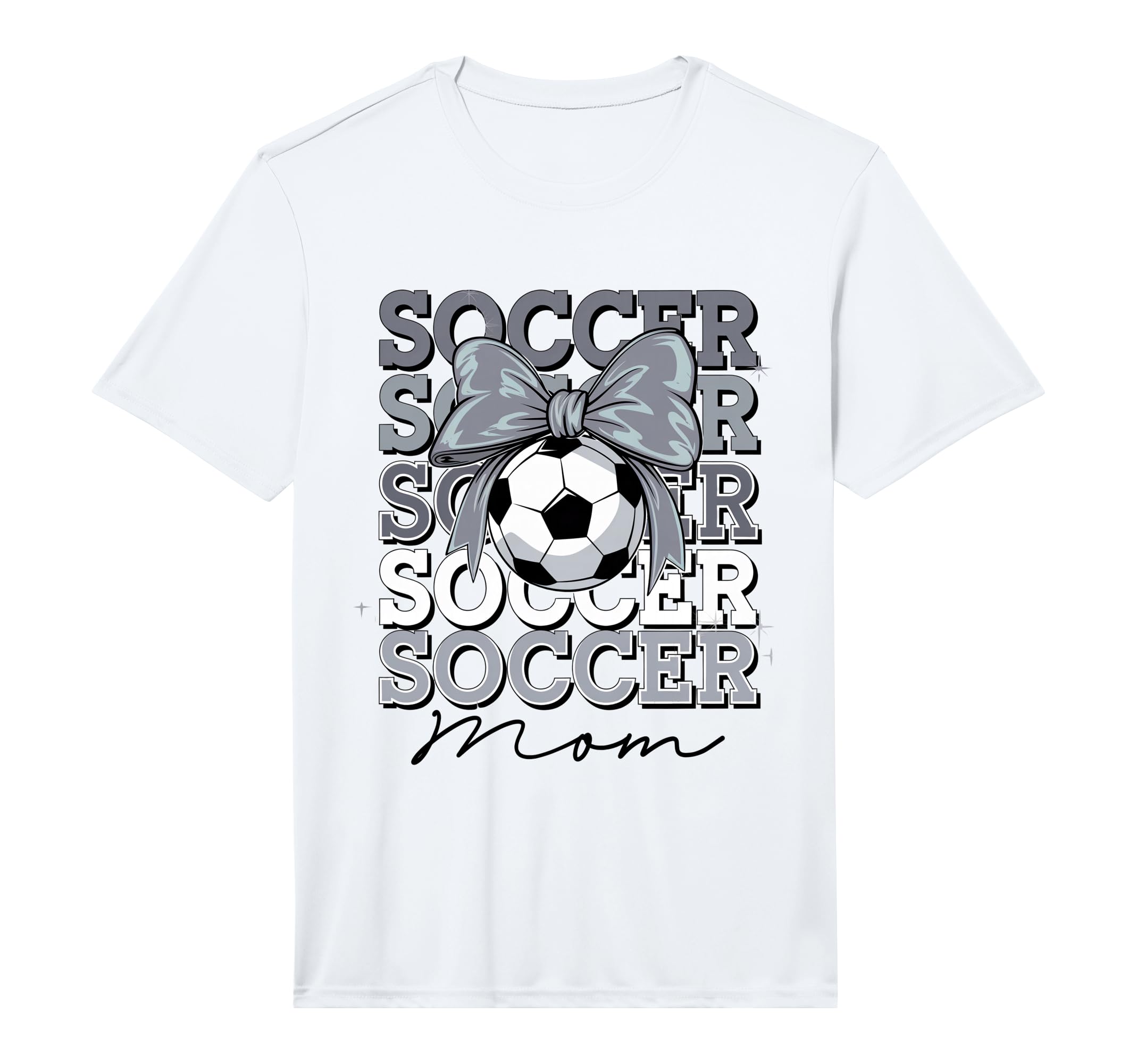 Groovy Soccer Mom Mother Coquette Bow T-Shirt - Streetwear Style Men Women