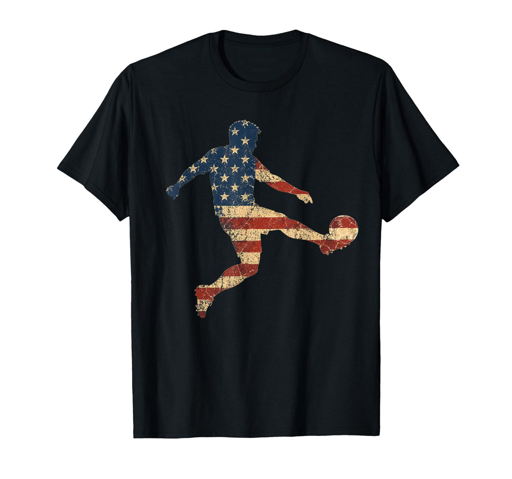 Soccer Player Patriotic American T-Shirt - Minimalist Print for Adults
