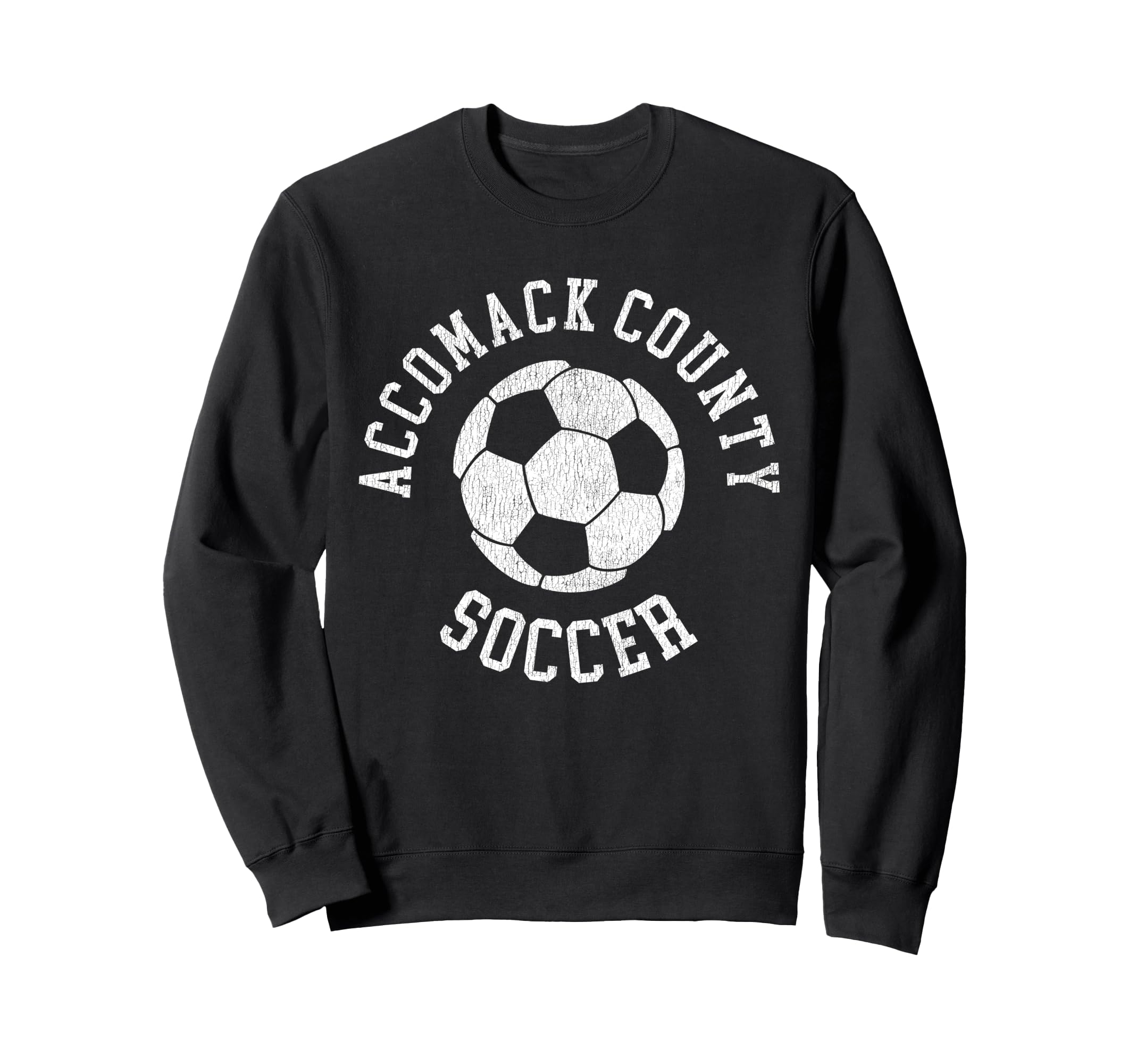 Accomack County Soccer Distressed 90S Sweatshirt - Custom Art Print Unisex