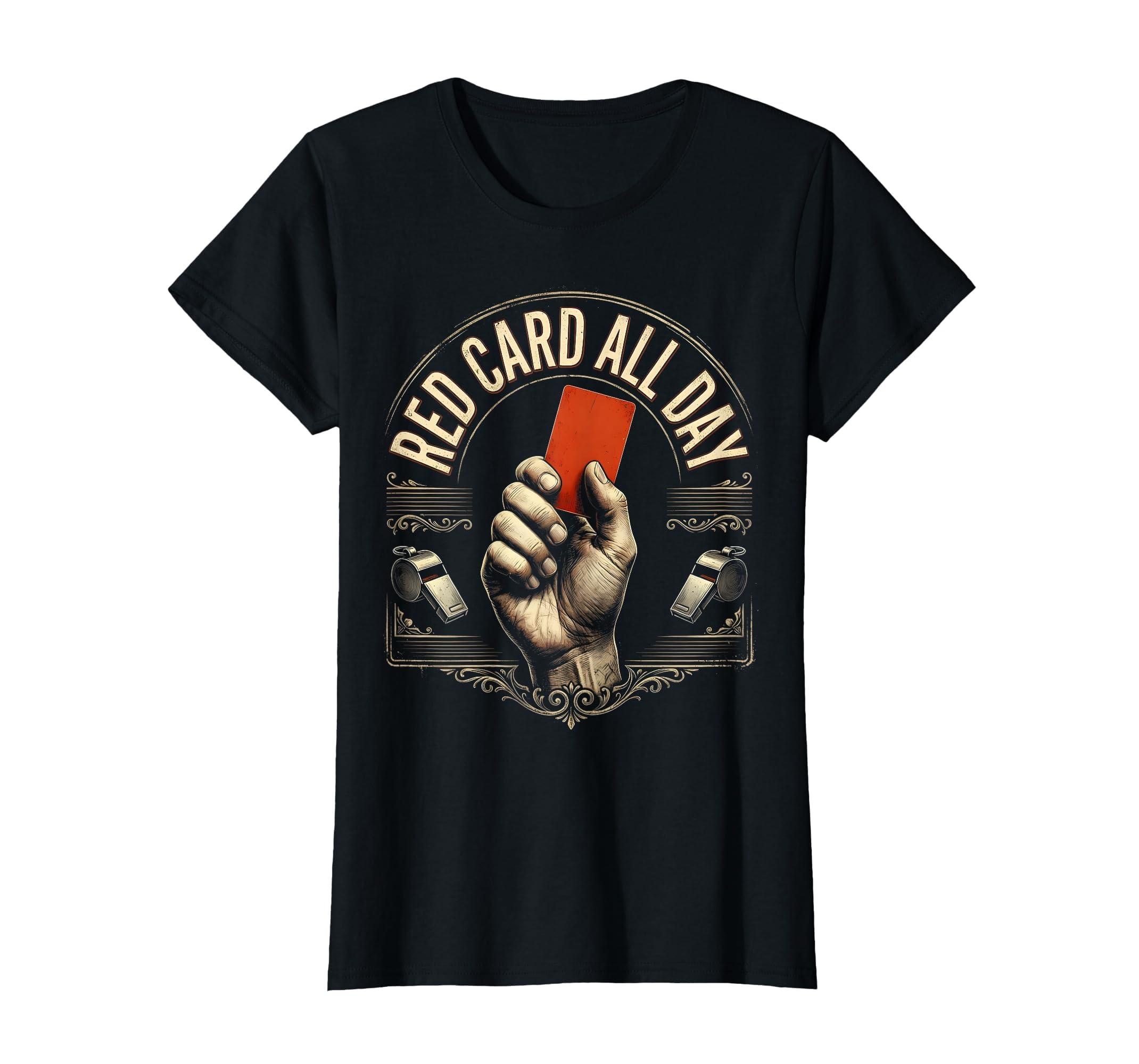 Red Card All Day Soccer Referee T-Shirt - Novelty Apparel for Adults