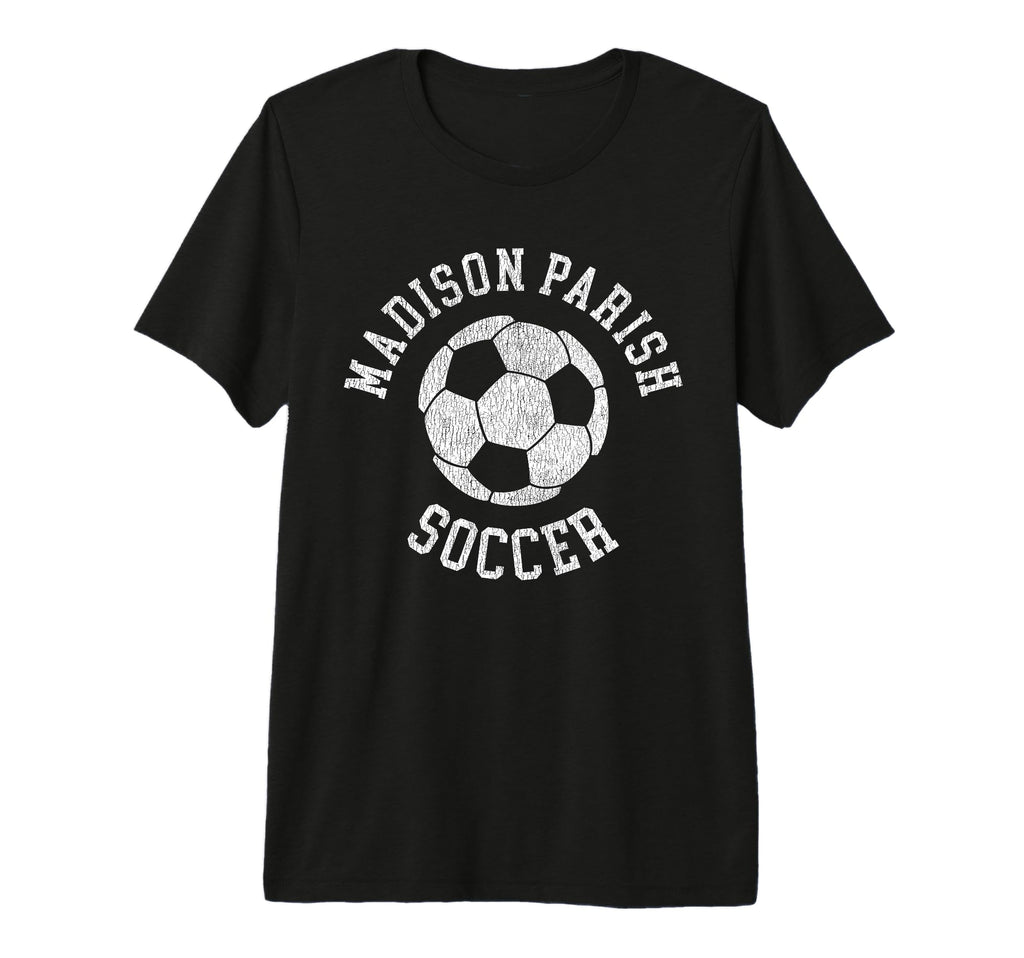 Madison Parish Soccer Distressed 90S T-Shirt - Casual Everyday Wear Unisex