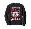 My Favorite Goalie Calls Me Sweatshirt - Minimalist Print for Adults