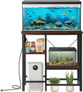 ZENY 20-29-37 Gallon Fish Tank Stand with 3-Tier Adjustable Storage Shelves and Power Outlet, Reptile Tank Stand, 30.7" L*13.7" W Tabletop, 400LBS Capacity