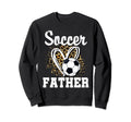 Soccer Father Leopard Heart Sweatshirt - Minimalist Print Men Women