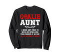 Hockey Goalie Aunt Hockey Keeper Aunt Sweatshirt - Streetwear Style Unisex